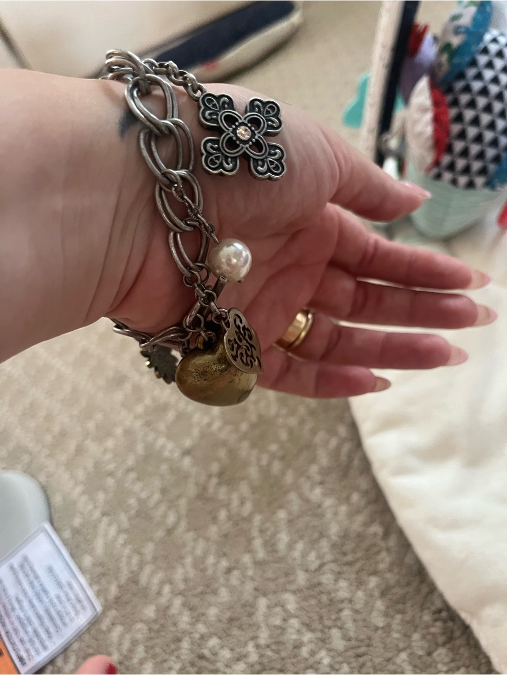 Silver & Gold Tone Charm Bracelet